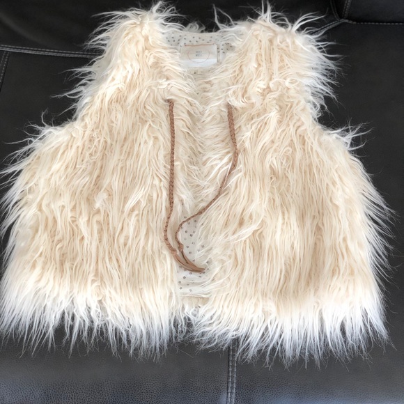 Anthropologie FirstFrost Vest Faux Fur By Hei Hei - Picture 4 of 6